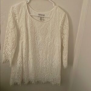Elegant White Lace Top